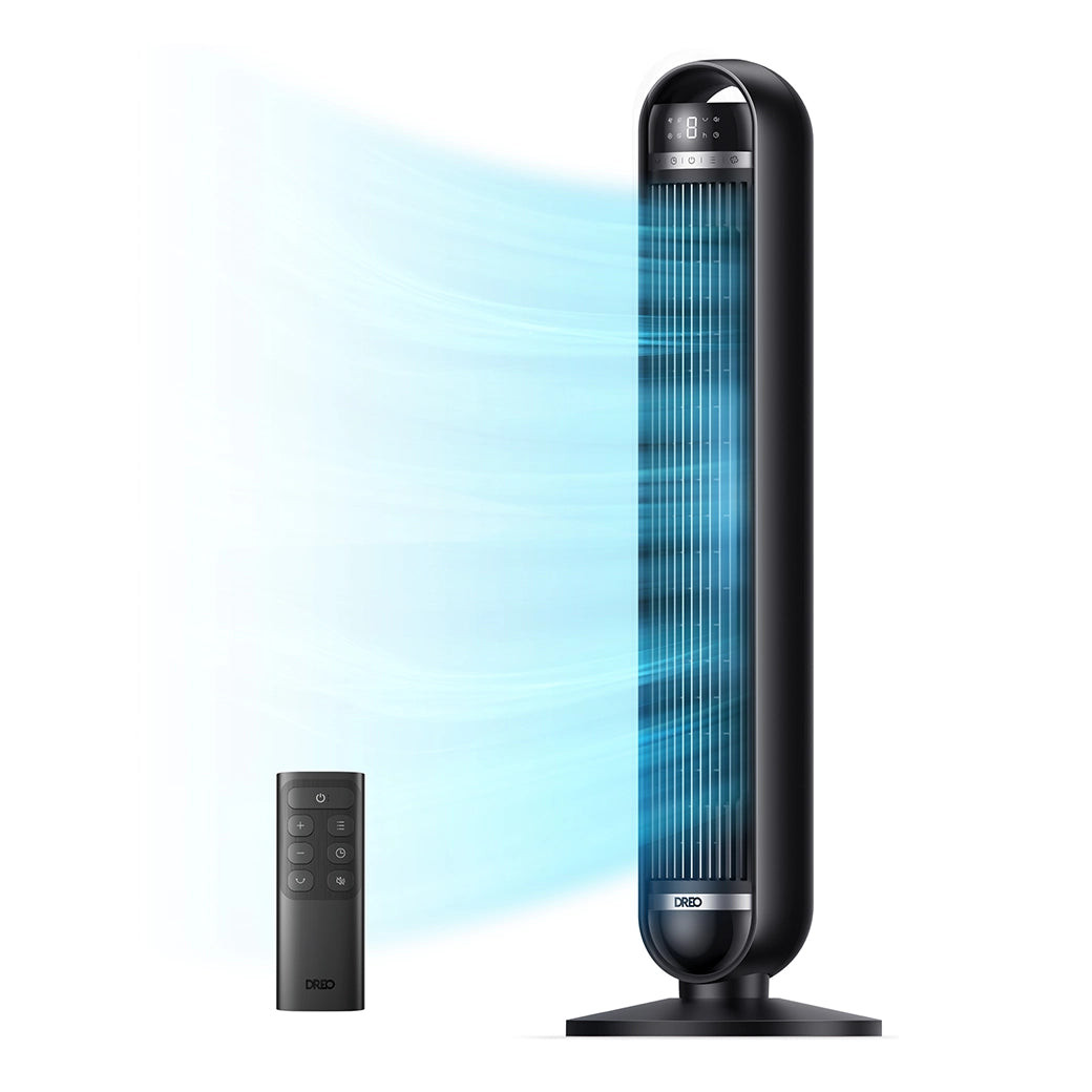 ventilator turn dreo nomad dr-htf014, 8 viteze, 4 functii, 92cm, oscilatie 90°, hypersilent 25db, telecomanda, negru - imagine 3